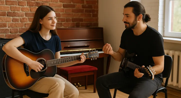 Yüz Yüze Gitar Özel Ders: Gerçek Bağlantı, Hızlı İlerleme