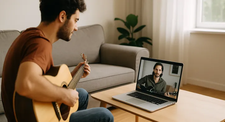 Zoom Üzerinden Gitar Birebir Ders: Stüdyo Kalitesinde Eğitimi Evinize Taşıyın